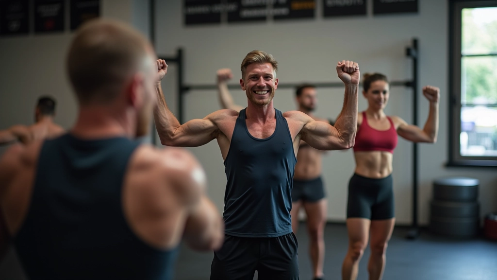 Fonksiyonel antrenman sırasında doğru form ile egzersiz yapan olgun katılımcılar