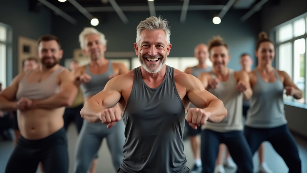 40-60 yaş arası fonksiyonel antrenman grubunun egzersiz yaptığı görüntü